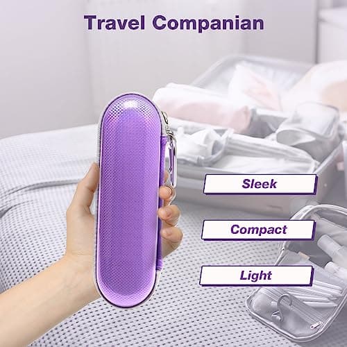 Nincha Hard Shell Durable EVA Electric Toothbrush Case - Purple - Bigger Size Fits All Powered Toothbrush Productscompatible with Oral-B iO/Pro/Smart Series, Philips Sonicare — view 6