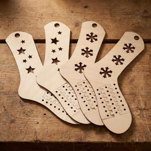 Hoement 4pcs Wood Sock Blocking Board, Portable Multi Project Organizer — view 4