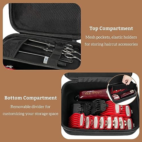 ProCase Hard Travel Case for Hair Clippers -Black — view 3