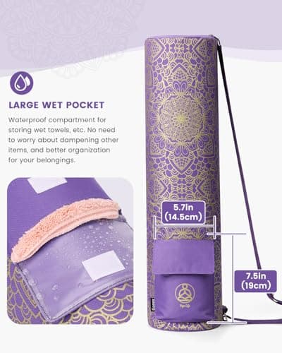 Gonex Yoga Mat Bag, Full-Zip Mat Carrier, Royal Purple — view 2