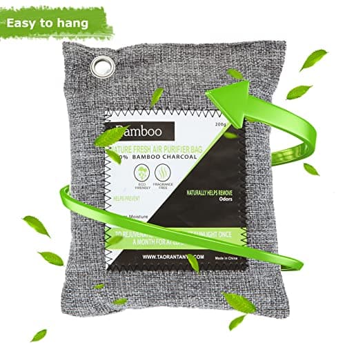 MIVIDE 6PCS 200G Activated Bamboo Charcoal Air Purifying Bag, Nature Fresh Air Purifier Bags, Odour Eliminator Absorber, Moisture Absorber, Room Deodoriser Air Freshener for Home, Car, Closet, Fridge — view 3