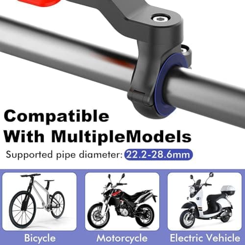 selling united Universal Bike Phone Mount, 360° Rotatable Handlebar Holder for 4.7-7.4" Smartphones, Waterproof, Black — view 3