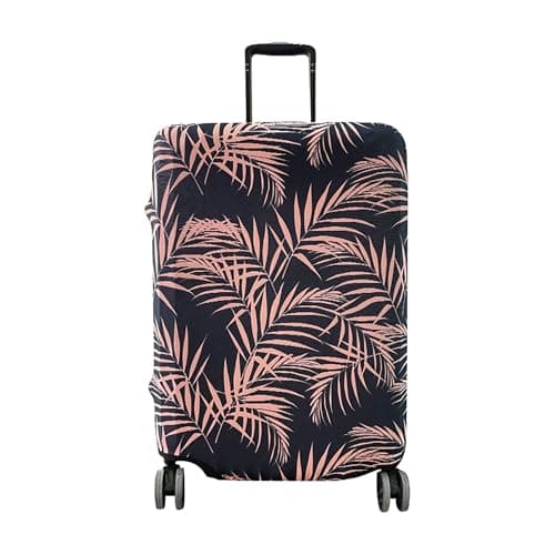 Periea Luggage Covers for Suitcases – Suitcase Cover – Premium Elasticated Material – Small, Medium, Large or Extra Large (Small, Peach Fern)