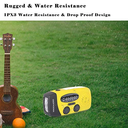 Wind Up Emergency Radio, Solar Hand Crank Survival AM FM Weather Radio — view 6