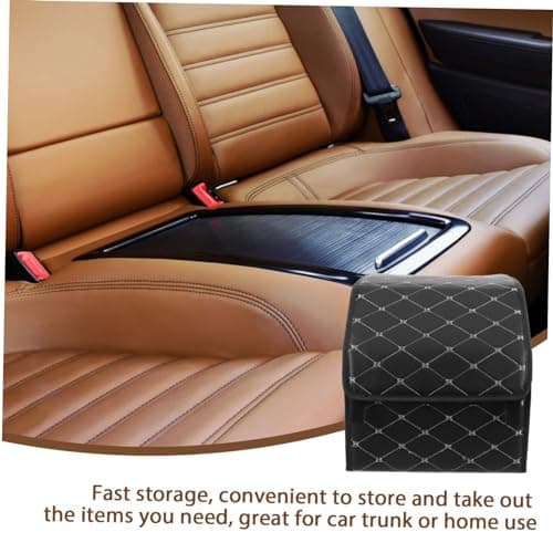 Anneome Car Trunk Storage Box Leather Folding Black Organiser — view 6