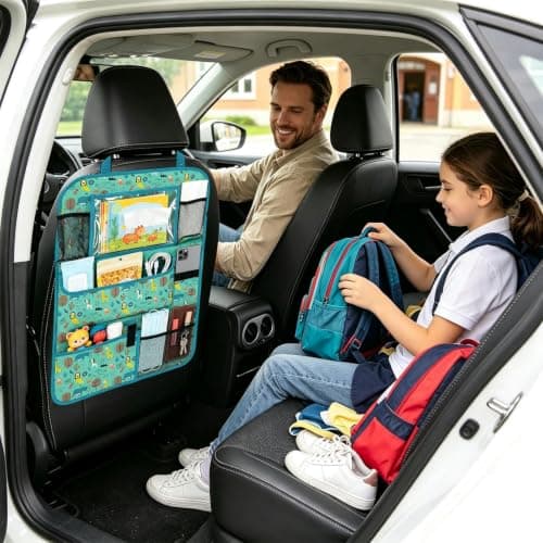 Back Seat Organizer with Tablet Holder Large Oxford Cloth Cover — view 2