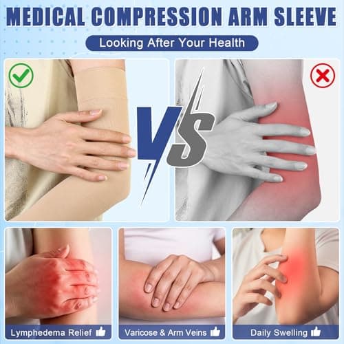 Beister 15-20 mmHg Compression Arm Sleeves for Pain Relief, Single — view 4