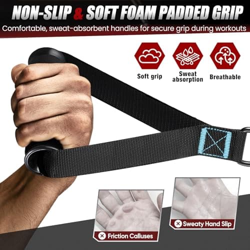 HPYGN Resistance Bands Set with Handles, Exercise Bands Stackable up to 150lbs, Resistance Bands Set Men with Door Anchor & Ankle Straps for Fitness, Strength, Yoga, Home Gym Equipment — view 4