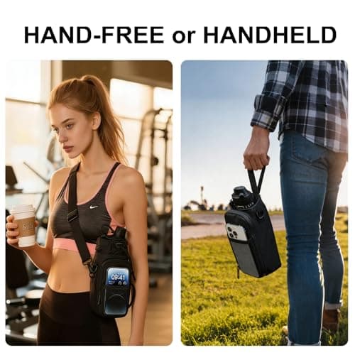 Magnetic Gym Bag Water Bottle Holder Strong Magnetic Gym Bag with Multi-Pocket Storage, Waterproof Water Bottle Bag with Strap for Gym & Outdoor, Gym Accessories for Men Women — view 5