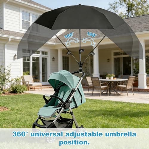 Wihozte 1Pcs Pram Parasol with 50+ UV Protection & Multi-Functional Stand — view 5