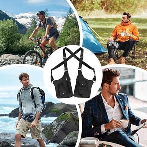 QCHAOLI Sentinel Bag,Anti Theft Multi Pocket Shoulder Pouch,Anti Theft Bag For Men,Adjustable Hidden Underarm Shoulder Bags(Black) — view 6
