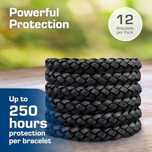 Active Era Mosquito Repellent Bracelet [12 Pack], Insect Midge & Mosquito Bands - Powerful DEET Free Formula - Waterproof with 250 Hours / 10 Days of Protection (Black - 12 Pack) — view 2
