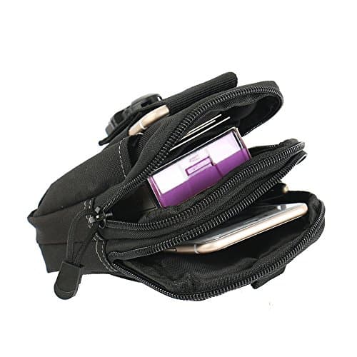 K-S-Trade Belt Pouch Holster + Headphones Compatible With Oppo Reno5 Pro+ Artist Limited Edition Extra Compartments With Space For Power Bank Hard Drive Black 1x — view 5