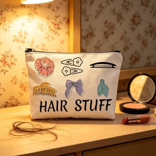 1 Pcs Hair Accessories Organiser Bag, 26cm x 18cm, White — view 5