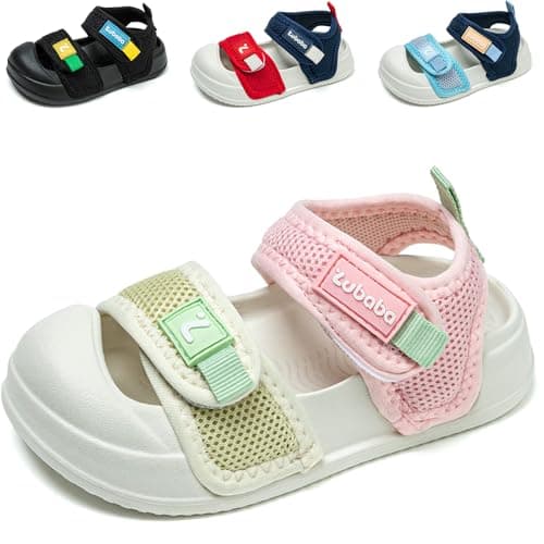 Toddler Kids Sandal Boys Girls Closed Toe Sandals Pink Green UK Child 5-5.5