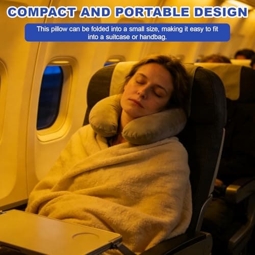 WZHHDM Inflatable Neck Pillow For Travel, 2PCS Inflatable Travel Pillow — view 6