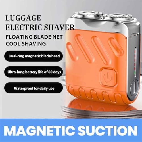 2025 New Beard Shaver Mini and Portable Suitcase Design, R-12 Luggage Electric Shaver, Portable Razor Traveller Mini Shaving for Men Waterproof, Men's Favorite Mini Electric Shavers,Black — view 3