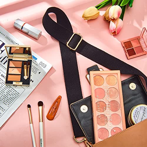 Weewooday Adjustable Bag Strap Replacement Gold Hardware, Black — view 5