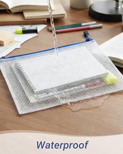 12 Pack A5 Plastic Wallets, A5 Zip Wallets for Documents, Files & Storage — view 4