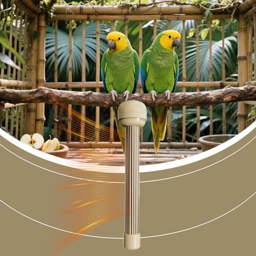 Bird Warmer, Winter Heated Perch Stand Bird Cage Heater, Terrarium Accessories for Hammock Aviary Indoor Travel Small Animals African Grey Lovebirds Canary — view 3