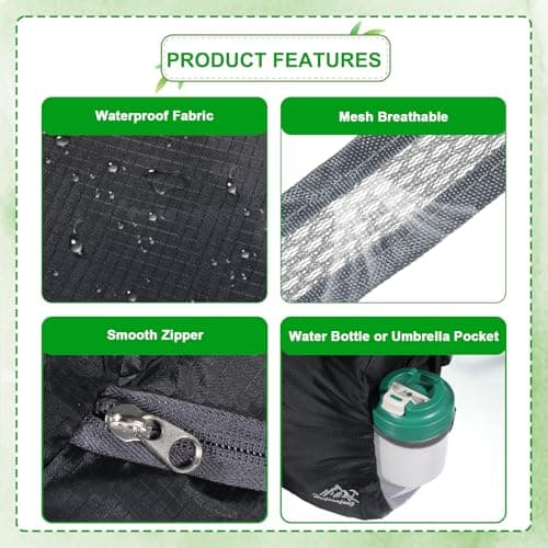 Lightweight Backpack Foldable Ultralight Waterproof Hiking Backpacks — view 3