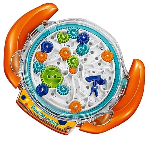 JRD&BS WINL The Ultimate Mind Puzzles for Ages 8-10 Challenge 3D Maze Game Brain Teaser Puzzles Toys for Children Teens and Adult Fun Travel Game for Kids Toys Labyrinth Game Marble Maze(Orange)