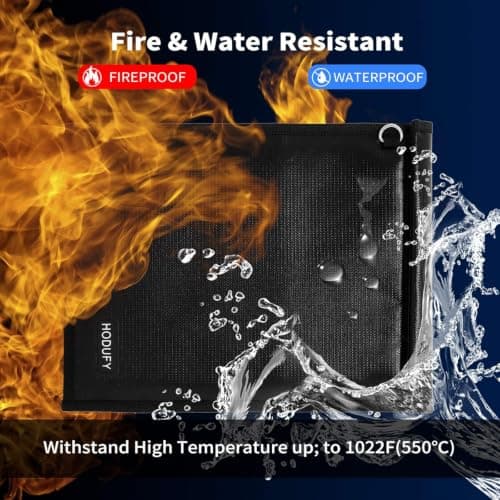 Faraday Bag for Tablets (12.8 x 10 Inches), Car Key Signal Blocker Pouch, Fireproof & Waterproof RFID Key Pouch, Signal Blocking — view 5