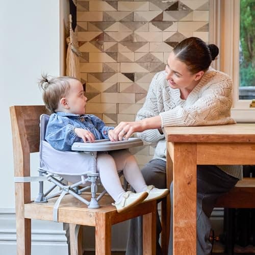 Puggle Easy Fold Travel Highchair Booster Seat - Flint Grey — view 5