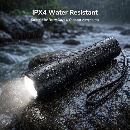 Lepro Camping Torch Rechargeable, Plastic Lightweight Flashlight Easy Carry — view 6
