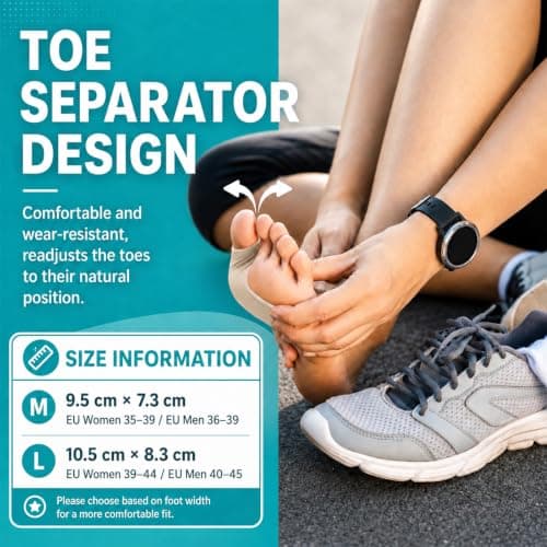 Hallux Valgus Socks L Size with Anti Slip Strips Toe Support Foot Care — view 2