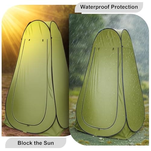 BREEZENEST Pop Up Tent | Toilet Tent for Camping Portable Privacy Shelter | Shower Tent for Outdoor Changing, Beach, Fishing | Instant Pop Up Toilet & Changing Room (Green) — view 4