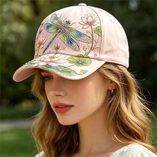 Light Violet Garden Morning Baseball Cap, Garden Morning Botanical Dad Hat, Adjustable Lightweight Hummingbird Hats Stylish for Travel Camping Walking Gift for Close People — view 6