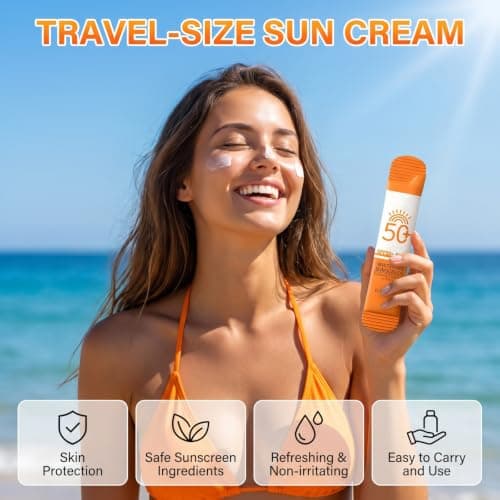 15Pcs Mini Sunscreen Bulk, Travel Size Sun Cream SPF 50 Long Lasting — view 3