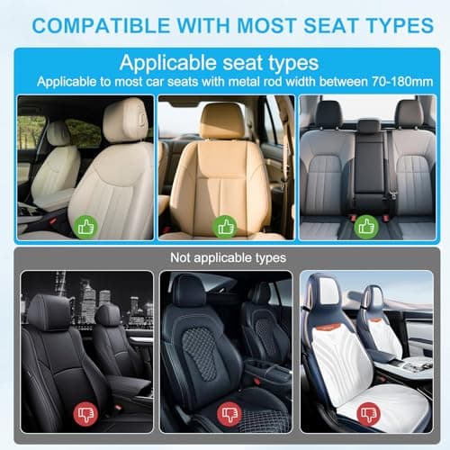 Alaoo Car Seat Headrest Pillow, Detachable and Adjustable Double Sided Support Headrest, Travel Sleep Side Pillow for Adults and Kids, Black — view 6