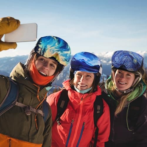 Ryaco Ski Goggles Protective Cover Microfibre Glasses Cleaning Cloth Lycra Fabric Ski Goggles Protective Cover Protects Against Scratches Suitable for Snowboarding, Ski Travel Storage, Lens Protection — view 6
