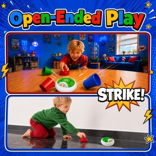 Glückpa Super Bro Tabletop Air Hockey Game with Hover Puck and 2 Paddles — view 4
