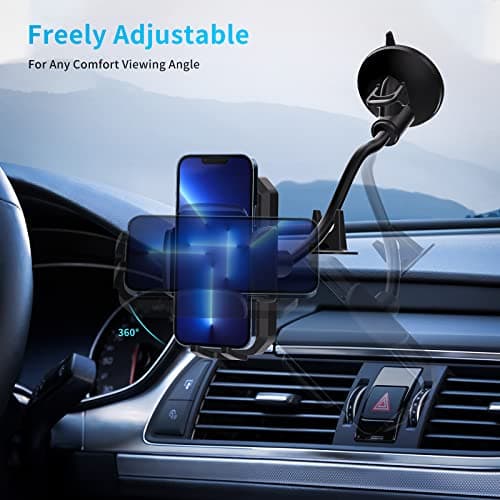 VEN-DENS Car Phone Holder for Windshield/Dashboard, Phone Mount for Truck — view 5