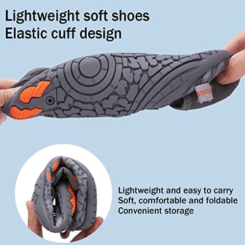 Mateju Water Shoes Mens Womens Summer Aqua Shoes Barefoot Quick Dry Lightweight Durable Sports Water Shoes for Beach Outdoor Swim Surf Walking Yoga Diving Boating Grey — view 4