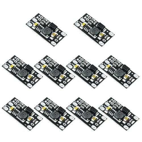Zodazoqa 10pcs Mini Boost Module DC-DC 3.7V to 5-12V Step Up Board Power Converter with LED Indicator