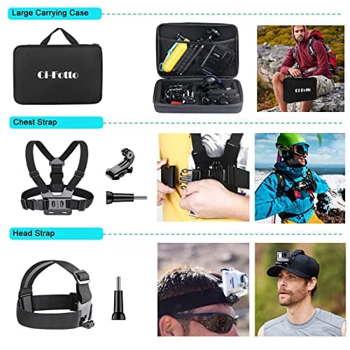 Ci-Fotto Action Cameras Accessory Set, 50-in-1 Sports Camera Accessories — view 3