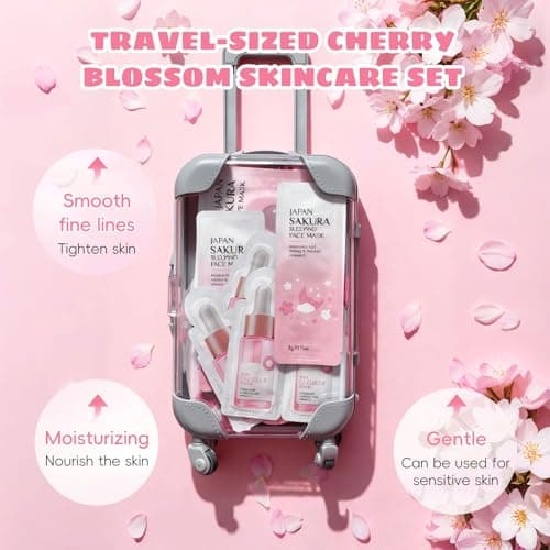 Pamper Gifts for Women Sakura Skincare Set Teenage Girl Gifts Box Travel — view 2