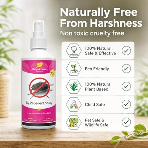Fly Spray Indoor Use Pet Safe | Fly Repellent for House Fly & Drain Fly | Natural Fly Deterrent | Flies Spray | 250ml — view 3