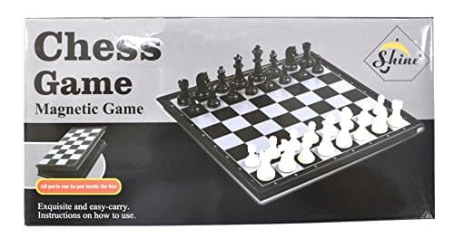 SHINE Magnetic folding chess board portable set with pieces games sport camping travel 25CM — view 3