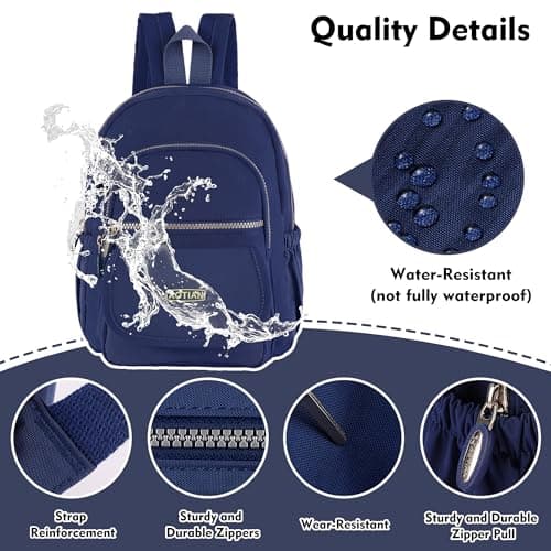 AOTIAN Mini Backpack for Women, Lightweight Sturdy Nylon Small Daypack — view 5