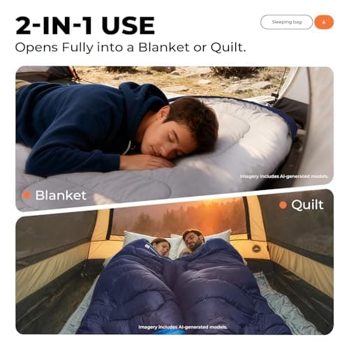 TANSTRIDER Sleeping Bags for Adults Warm Weather, Compact Lightweight Backpacking Sleeping Bag with Compression Sack for Youth, Camping Essentials Gear for Hiking Travel Climbing Outdoor & Indoor Use — view 5
