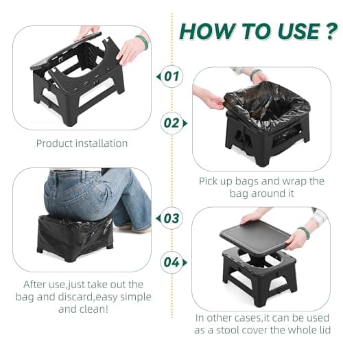 HHuanwfer In-car Portable Toilet Collapsible Potty, Emergency Toilet — view 5