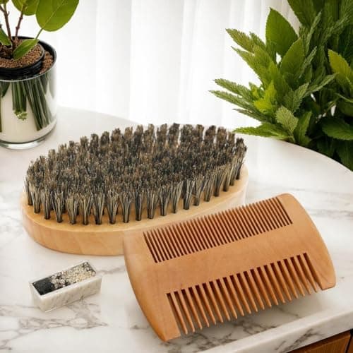 Beard Comb And Brush Set Styling Grooming Shaving Care — view 5