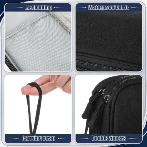 Hsei 6 Pack Electronic Organizer Small Travel Cord Carrying Case Portable Tech Cable Organizer Pouch Waterproof Carrying Case for Cord Charger Earphone USB Card Cables Power — view 4