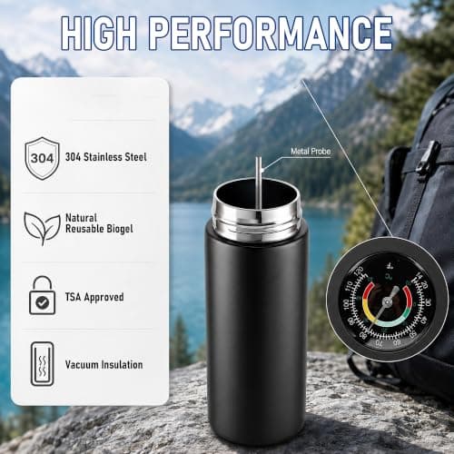Portable Insulin Cooler Travel case - Medicine Cooler for Travel 2-8℃ | with Mechanical Temperature Indicator | Stainless Steel Vacuum Insulation，TSA Approved — view 2