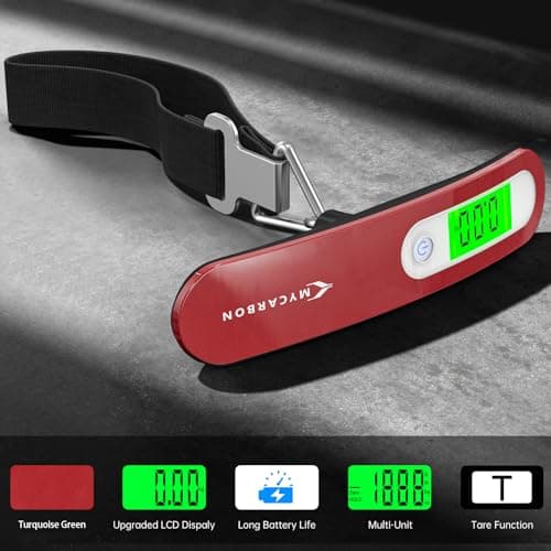 MYCARBON Luggage Scale Portable Digital Suitcase Scales Hanging 110lb/50kg — view 3